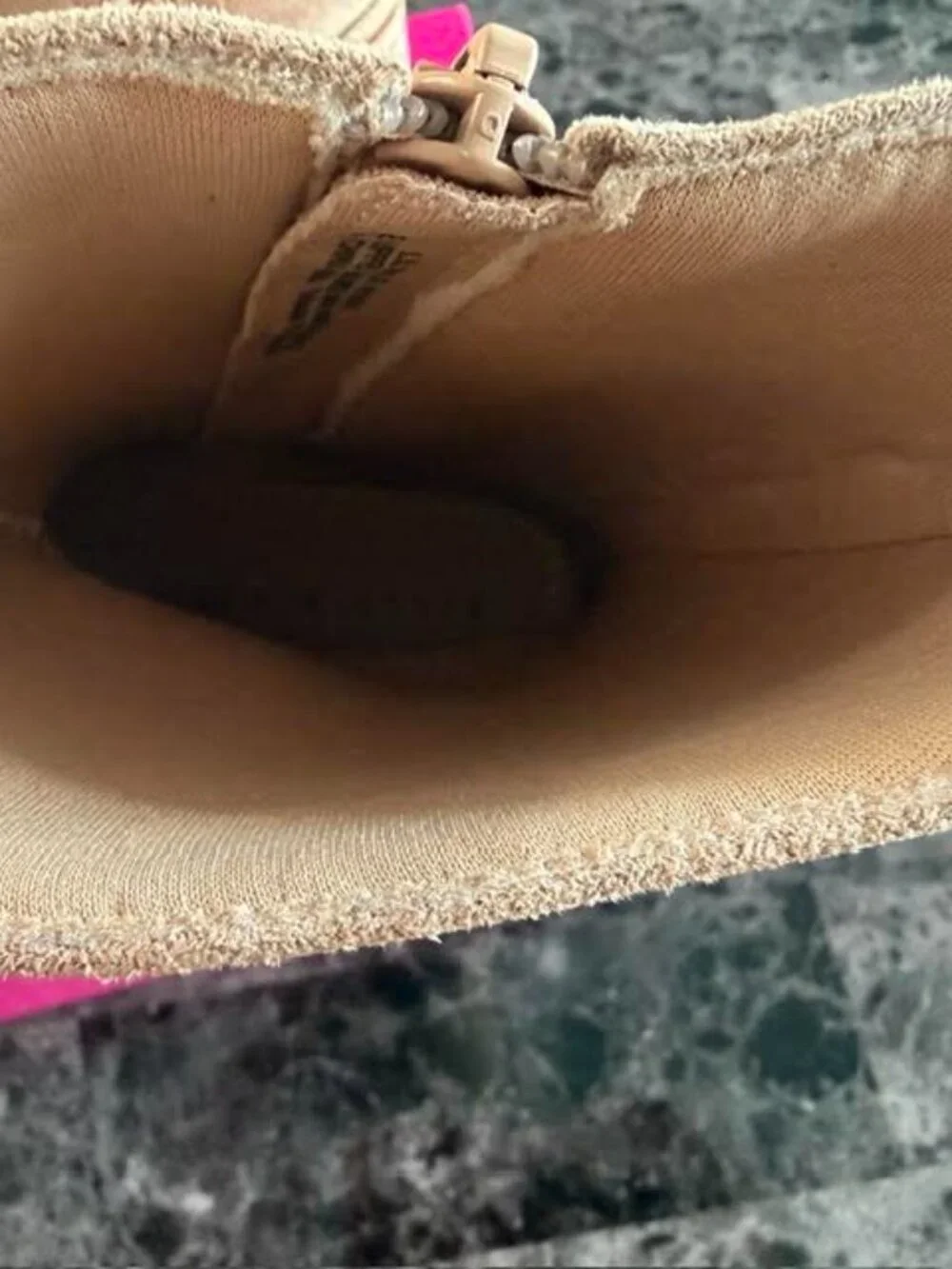 Kelly & Katie Girls Size 10 M Tan Faux Suede Rainbow Boots Mid-Calf